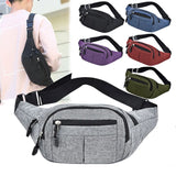 Riolio Fashion Men Women Waist Bag Casual Fanny Pack Purse Large Phone Belt Bag Pouch Canvas Outdoor Travel Phone Bag Banana Hip Bags