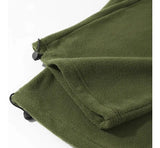 Riolio Double-sided Fleece! Retro Military Green Straight-leg Pants Women Loose Thickened Warm Drawstring Casual Wide-leg Pants Men