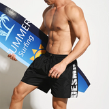 Riolio  Mens Quick-Drying Zipper Casual Swimming Trunks Streetwear Fashion Breathable Personality Beach Shorts Men'S Clothing New
