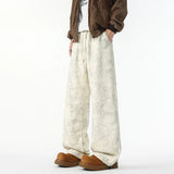 Riolio  Men's Baggy Straight Leg Wide Leg  Pants Male Fashion Wash painting Casual Pants Youth Popular Brand Streetwear Trousers
