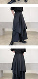 Riolio Mountain Village Yesis Men's Casual Black Pants Irregular Style Trendy Japanese Wind Tassel Sword Samurai Skort Summer