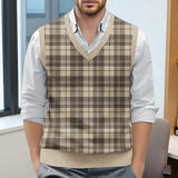 Riolio  Mens Clothes British Style Vest Men Checkered Vest Knitted Pullover Waistcoat Men'S Sleeveless Sweater Knit Vest Man Chaleco Lan