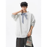 Riolio  hoodie Men Solid Color Round Neck Sweatshirt Long Sleeve Pullover Soft Comfortable Crewneck Sweatshirt For Autumn Casual Wear