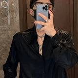 Riolio  Trendy Brand Fashion Simple No-iron Long-sleeved Spring Summer New Slim Handsome Shirt Men's Clothing