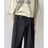 Riolio  Premium Coffee Drape Suit Pants Men Spring Fashion High-end High Waist Straight Loose Casual Trousers Japanese Streetwear