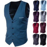 Riolio Men's Slim-fit Korean-style Vest Business Casual Vest for Men