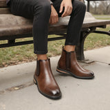 Riolio  New Chelsea Men Boots Fashion Brand Comfortable Leather Boots
