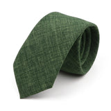 Riolio  Novelty New Solid Color Ties For Men 100%Cotton Handmade High Quality Necktie Pink Green Orange 6.5cm Skinny Slim Ties Accessory