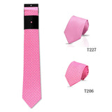 Riolio  2pcs Man Tie Classic Business Necktie Blue Wine Pink Solid Color Smart Casual Suit Necktie Striped Plaid Paisley Neck Gravatas