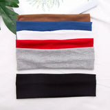 Riolio Elastic Cotton HairBand Fashion Headbands for Women Men Solid Running Fitness Yoga Hair Bands Stretch Makeup Hair Accessories