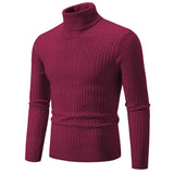 Riolio New Winter Men's Turtleneck Sweater Casual Men's Knitted Sweater Keep Warm Fitness Men Pullovers Tops