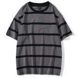 Riolio  Mew Men T Shirt Color Block Print 3 Color Optional Tee Shirts Simple High Street Basic All Match Cargo Tops Mens Streetwear
