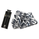 Riolio  Men's High Quality 6.5cm Floral Leaves Cotton Tie Handkerchief Suspender Set Novel Gentleman Artistic Wedding Accessories Gifts