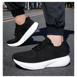Riolio  Men's Sports Shoes Flyweave Mesh Upper Breathable Soft Slip-on Lightweight Rebounding Comfortable Casual Running Shoes