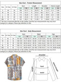 Riolio Short Sleeves Shirts for Men Retro Floral Print Geometric Pattern Streetwear Shirt Summer Beach Vacation Tops