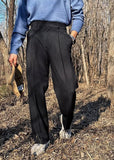Riolio  Men's Old Money High Waist Pleated Wide Leg Dress Pants Casual Loose Suit Trousers