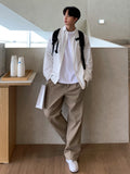 Riolio Korean Style High-end Straight-leg Casual Pants Men's Spring Summer Loose Trousers American 2025 New Trendy Wide-leg Pants Chic