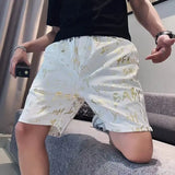 Riolio  Summer Men's Silky Shorts Casual Loose 5-Inch Trendy Thin Beach Shorts for Outdoor Wear Premium Quality
