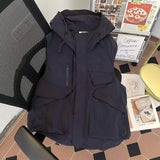 Riolio Outdoor Summer Thin Hat Vest Multi-ket Functional Workwear American Sle Youth Casual Faion Polyester Blend Fabric