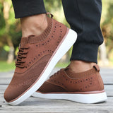 Riolio  Spring and Autumn Men's Breathable Sports Shoes, Fashionable Casual Dress Shoes, Oxford Elegant Men's Shoes, Men's Loafers