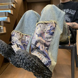 Riolio  Autumn American high street hip-hop trend for men and women personalized straight leg washed jeans couple loose casual pants y2k