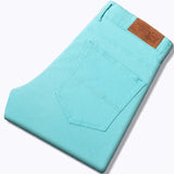 Riolio  White Spring Autumn All-match Business Casual Trousers Male Clothes Jeans Men's Fashion Straight Elastic Cotton Denim Pants