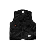 Riolio  Men's Retro Military Vest Loose Fit 100% Cotton Jacket with Multiple Pockets Japanese Hip Hop Streetwear for Outdoor Activities