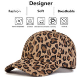 Riolio Children Leopard Print Baseball Caps Spring Autumn Outdoor Adjustable Casual Hats Boy Girl Travel Sunscreen Hat