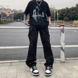 Riolio  Man Cotton Casual Cargo Pants for Men Wide Street Techwear Fashion Cheapest Luxury Cheap Harajuku Loose Designer Emo