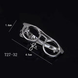 Riolio  Fashion Tie Clip For Men Novelty Personalized Necktie Bars For Shirts Tie Clip Glasses Feather Beard Key Collar Clip Silver Bars