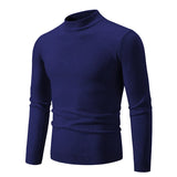 Riolio winter fits men New Autumn Winter Designer Fashion Half Turtleneck Knitted Sweater High Quality Mens Casual Solid Color Warm Women Sweaters