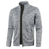 Riolio Autumn Winter Men's Zipper Knit Long Sleeves Thin Cashmere Fashion Top Sweater Coat