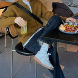 Riolio  New Japanese Popular Men Cardigan Jacket Luxury Trendy Turtleneck Knitted Zip-up Long Sleeve Sweater Coat Premium Knitwear M-3XL