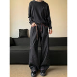 Riolio  Baggy Jeans Men Distressed Wash Cargo Trousers Streetwear Wide Leg Drop Croch Hip Hop Joggers with Big Pockets for Teen Boys