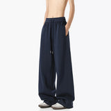 Riolio  Sweatpants Men Straight Casual Pants Loose Fit Elastic Waistband Drawstring Tapered Outdoor Joggers Patchwork Athletic Trousers