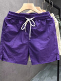 Riolio  Ice Silk Men's orts Summer Spor Casual Beachwear Qui Dry Loose Fit Polyester Fiber Youth Active Sle Faionable Pattern