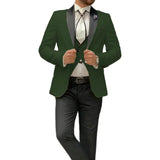 Riolio  Men's 3 Piece Tuxedo Suit Set with Shawl Lapel Blazer Vest And Pants High Quality Regular Fit for Wedding Business Prom