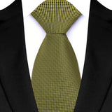 Riolio  Luxury 8CM Mens Necktie Green Color Floral Paisley Ties For Man Groom Jacquard Woven Neck Tie For Business Wedding Party