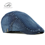 Riolio Brand Oohmy Cotton Denim Newsboy Hats Flat Ivy Gatsby Cabbie Driving Berets Hat Dad Cap for Men Women Vintage Casual Headwear