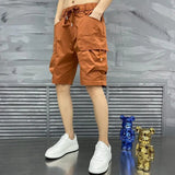 Riolio  Men Five-point Summer Thin Casual Work Clothes Loose Versatile Sports Mid-sports Pants