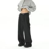 Riolio American Style Wide Leg Straight Cargo Pants Letter Printed Men's Baggy Casual Fashion Overalls Streetwear Male Mopping Trousers