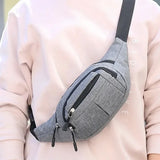 Riolio Men Women Fashion Waist Bag Casual Fanny Pack Purse Large Phone Belt Bag Pouch Canvas Outdoor Travel Phone Bag Banana Hip Bags