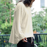 Riolio Spring And Autumn Korean Style Sweater Men's Casual Loose Plus Size men's Clothing Waffle Fabric Crew-neck Long-sleeved Pullover