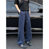 Riolio  American Functional Micro-flare Men Spring and Autumn Loose Silhouette Floor Wide-leg Work Pants