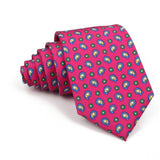 Riolio  High Quality Classic Men's 7.5cm Tie Soft Smooth Green Blue Colorful Paisley Flower Necktie Daily Wear Business Accessories Gift