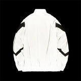 Riolio  Night Reflective Jacket Men Outdoor Running Cycling High Visibility Safety Clothes Fashion Spliced Stand Collar Windproof Coats