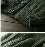 Riolio American High-end Knit Cardigan Men's Stand Collar Sweater Cardigan Korean 2025 New Spring Autumn New Sweater Button Jacket Chic