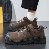Riolio  Men's thick-sole casual shoes four seasons breathable lightweight soft-sole outdoor walking shoes fashion business visitor shoes