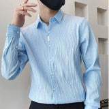 Riolio  Long Sleeve Shirt Trendy and Handsome Men's Top