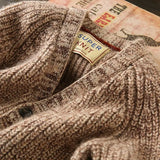 Riolio British Vintage Sweater High-end Men's Autumn Winter Knitted Cardigan Mature Business Knitted Jacket  Thicken Button V-neck Coat